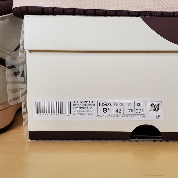Nike Air Jordan 1 High Retro OG High x A Ma Maniere Sail Size 8.5 DO7097-100 - Picture 2 of 12